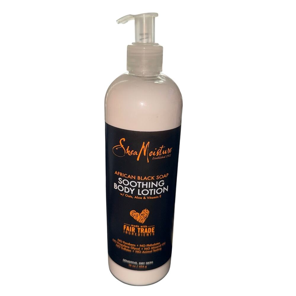 Shea Moisture African Black Soap Soothing Body Lotion 16 oz New